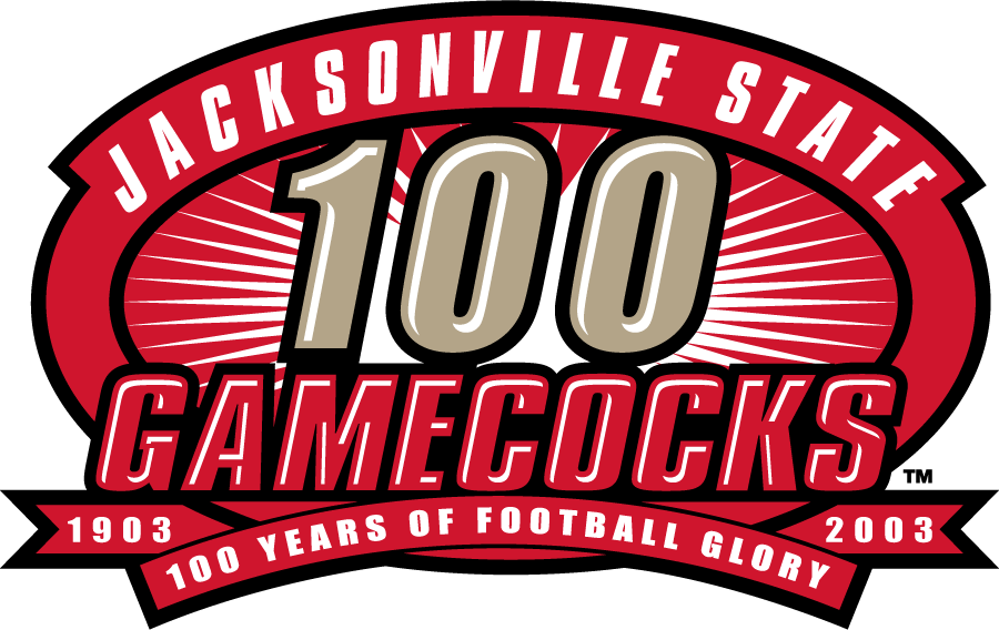 Jacksonville State Gamecocks 2003 Anniversary Logo iron on transfers for T-shirts